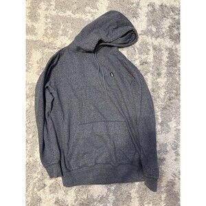 Volcom Mens Hoodie Sweatshirt L Heather Navy Pullover Skate Long Sleeve Logo